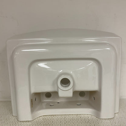 Signature Hardware Pentero 23″ x 18″ Fireclay Pedestal Sink White SHPE348WH