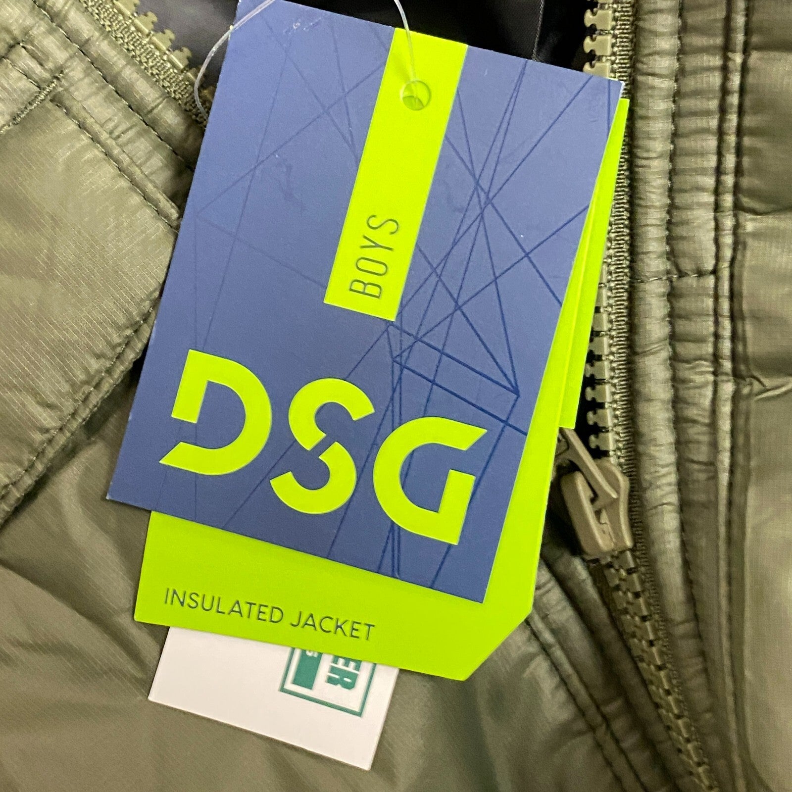 DSG Boys Insulated Jacket Dark Green Solid DOB23500A Warm Winter Weather Soft