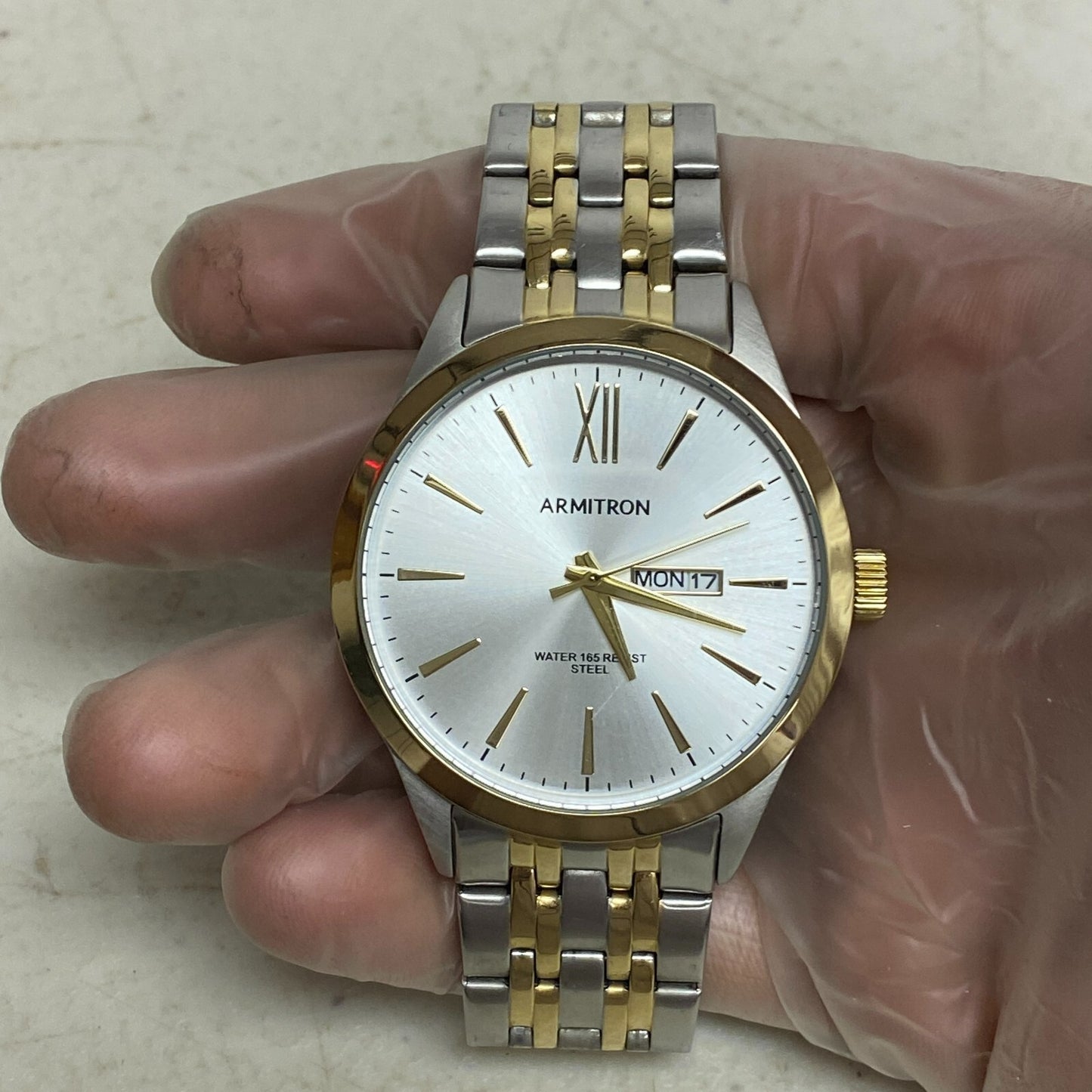 Armitron Women's Two Tone Time Day And Date Function Bracelet Watch, 20/5491TT