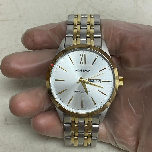 Armitron Women's Two Tone Time Day And Date Function Bracelet Watch, 20/5491TT