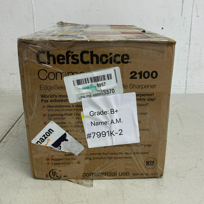 CHEFS CHOICE 2100 COMMERCIAL SHARPENER 3 STAGE 20 DEG TRIZOR INCLUDES 20 DEG,,,,