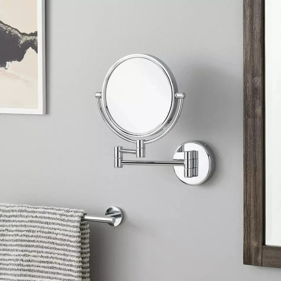 Signature Hardware LED Makeup Mirror Double Sided 5× Mag Chrome Finish