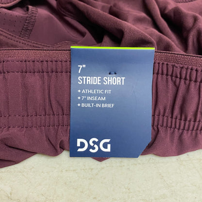 DSG Men's 7" Stride Run Short Team Burgandy DAM21202 RAND NEW