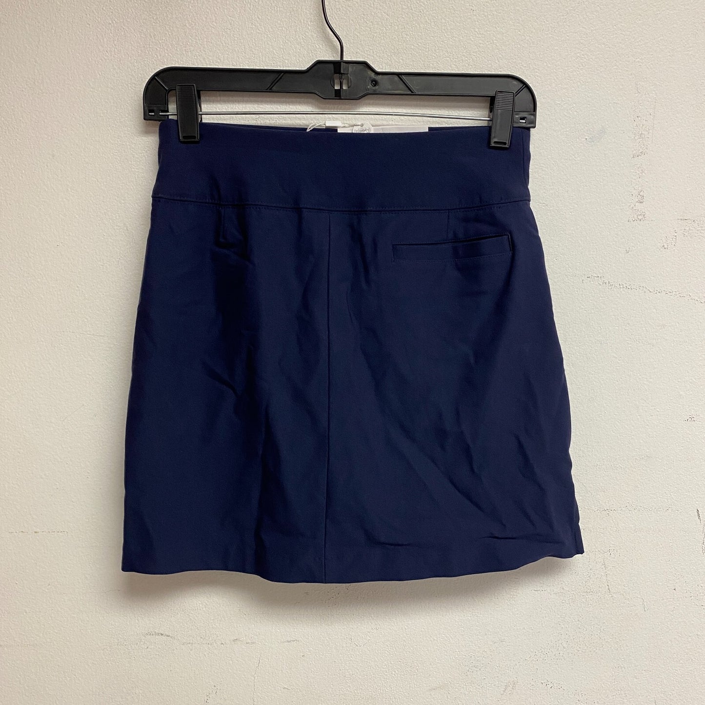 DSG Lady Hagan Side Pleat Skort Navy Blue Pocketed Polyester Spandex Size XS