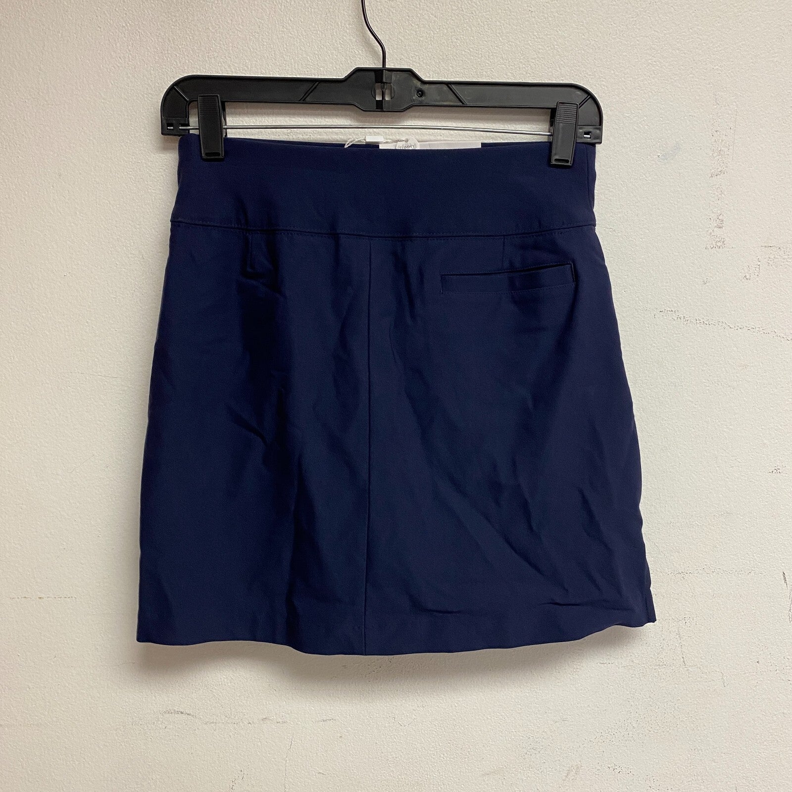 DSG Lady Hagan Side Pleat Skort Navy Blue Pocketed Polyester Spandex Size XS