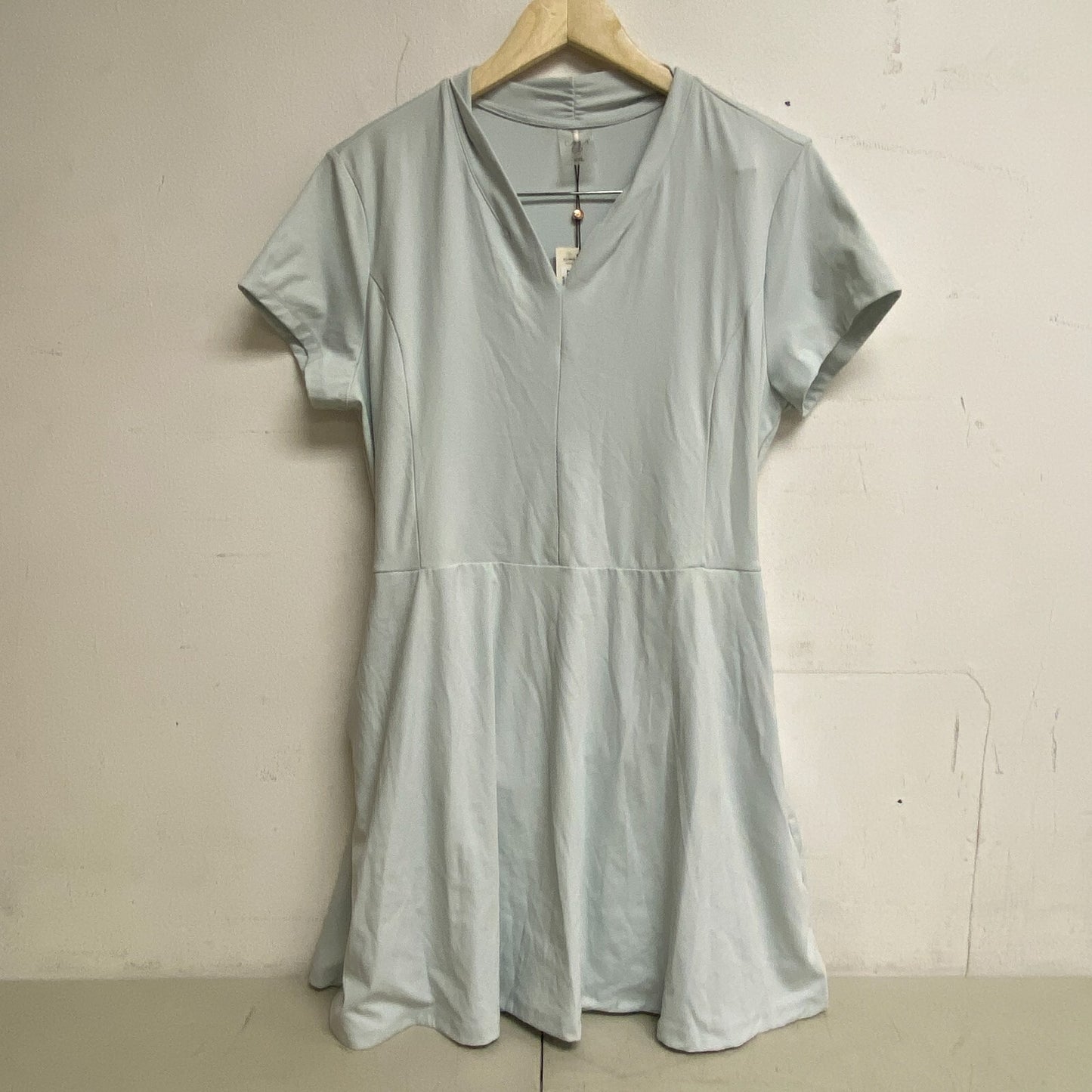 Calia Women's Short Sleeves Energize V-Neck Dress Blue Shell WCG19010 New