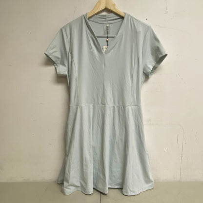 Calia Women's Short Sleeves Energize V-Neck Dress Blue Shell WCG19010 New