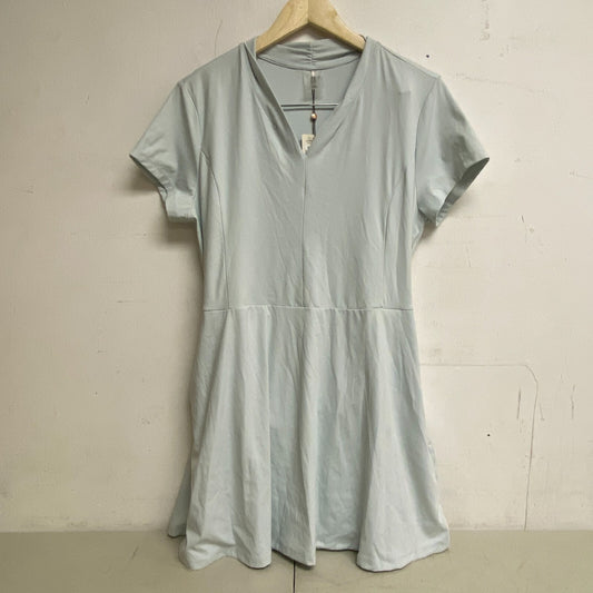 Calia Women's Short Sleeves Energize V-Neck Dress Blue Shell WCG19010 New