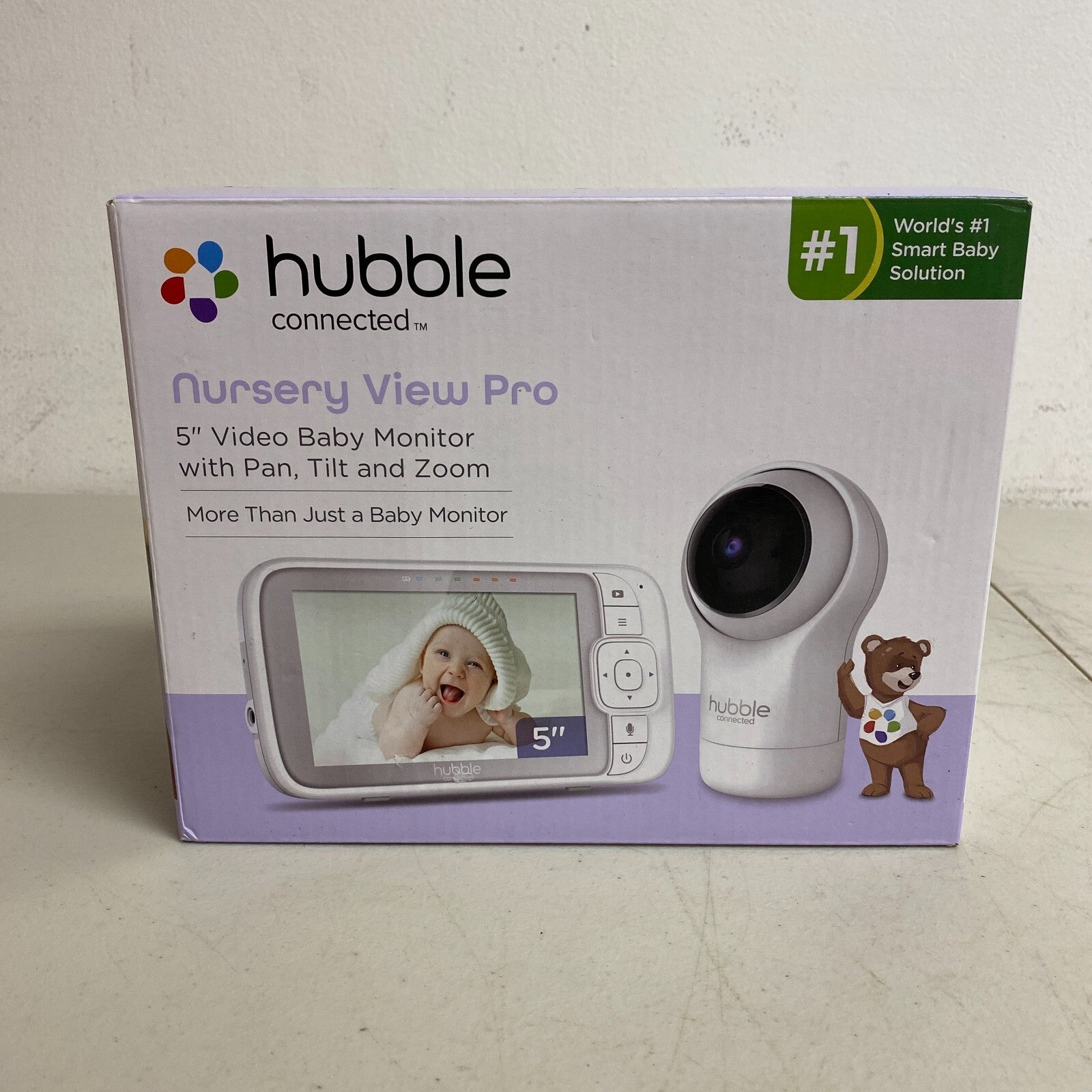 Hubble Connected Nursery View Pro 5" Video Baby Monitor Camera With Sounds