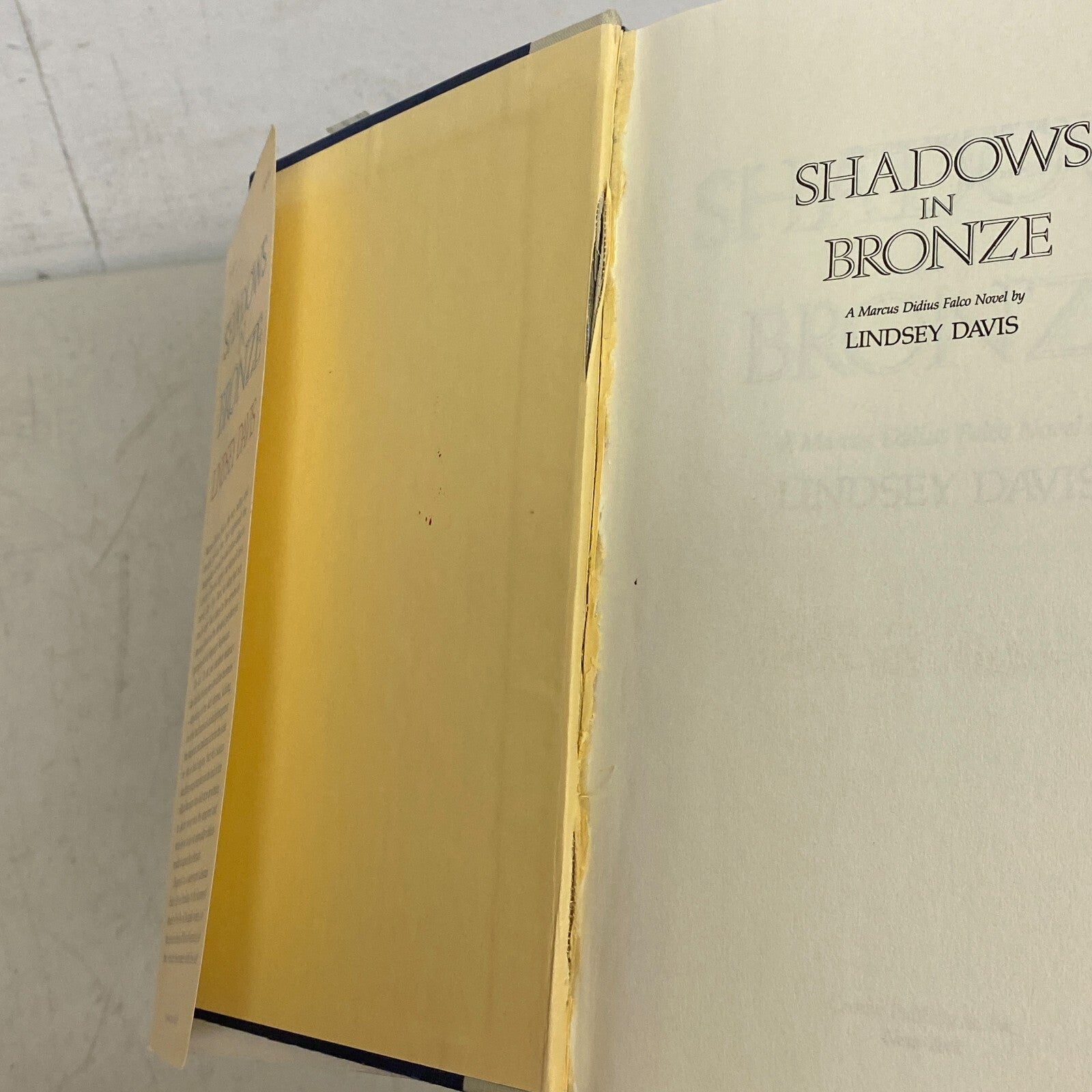 Shadows in Bronze: A Marcus Didius Falco Novel Davis, Lindsey hardcover Good