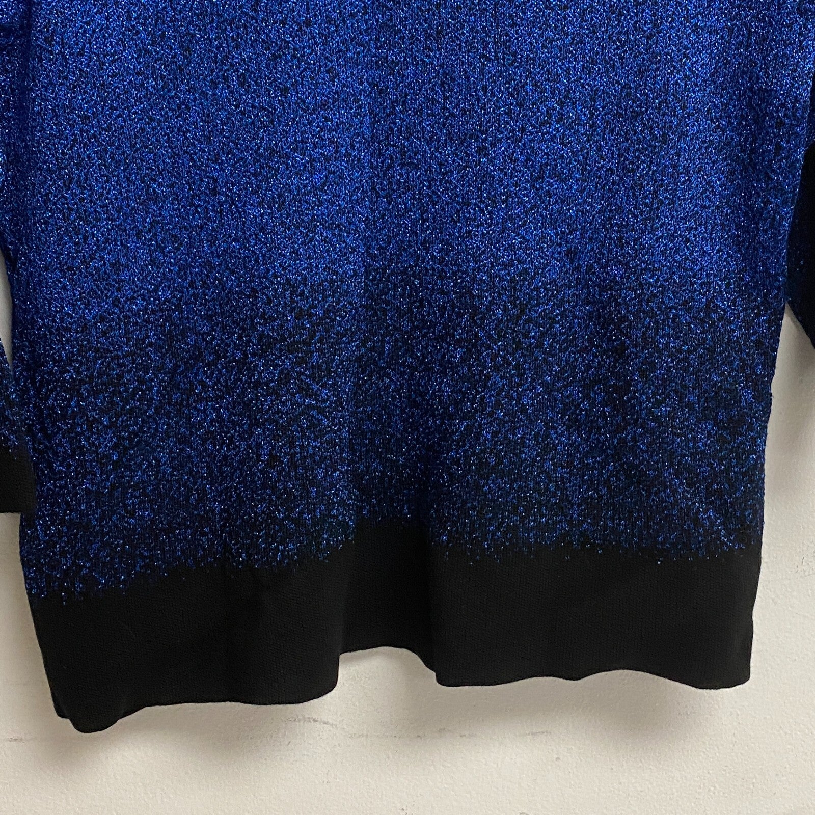 Alfred Dunner Women's 3/4 Sleeve Layered Look Cardigan Sweater Size PS Cobalt