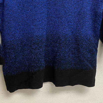 Alfred Dunner Women's 3/4 Sleeve Layered Look Cardigan Sweater Size PS Cobalt