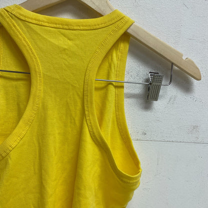 DSG Girls Lettuce Hem Rib Tank Top Optimistic Yellow DAG12108 BRAND NEW