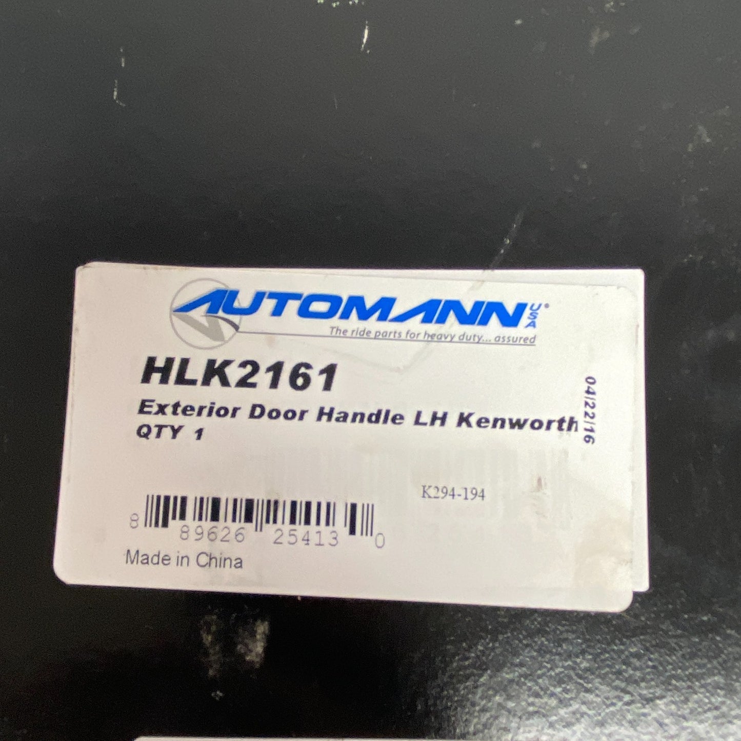 AutoMann Left Exterior Door Handle for Kenworth Trucks K294-194 HLK2161