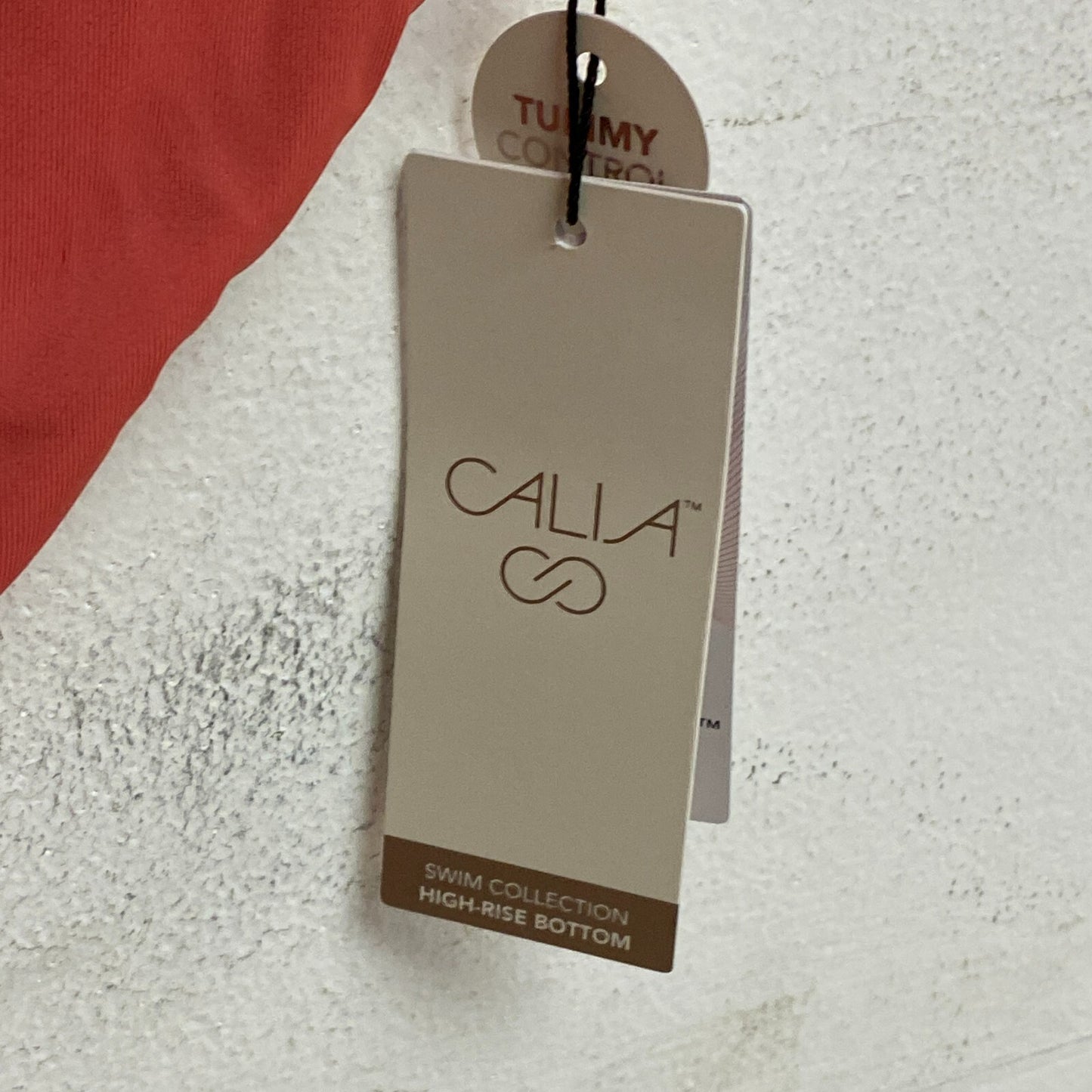 Calia Womens Shirred V Front High rise Bttom Guava Pink Solid WSA23407