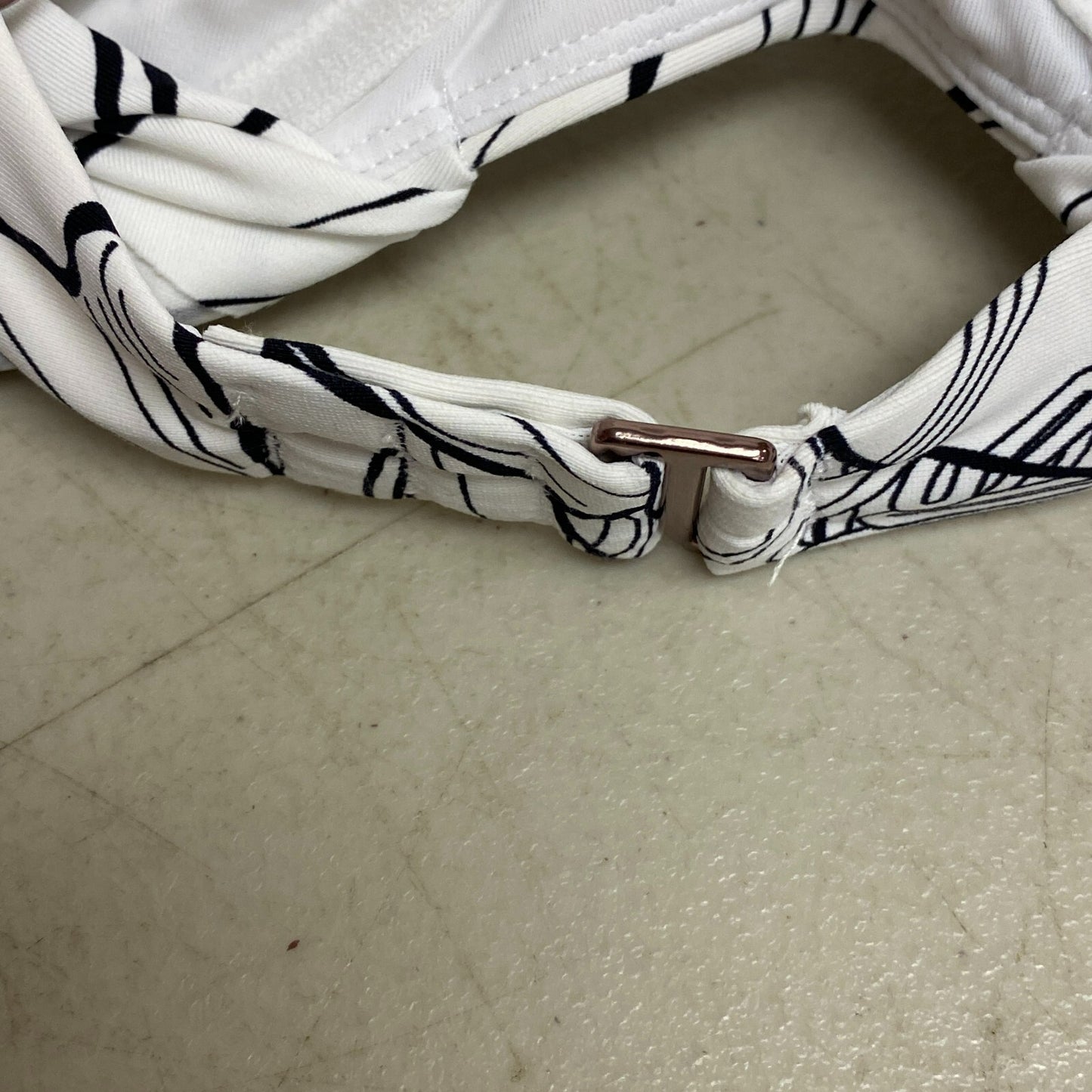 Calia Womens Pleated Panel Underwire Bikini Top Pure White Multi WSA23210PRT