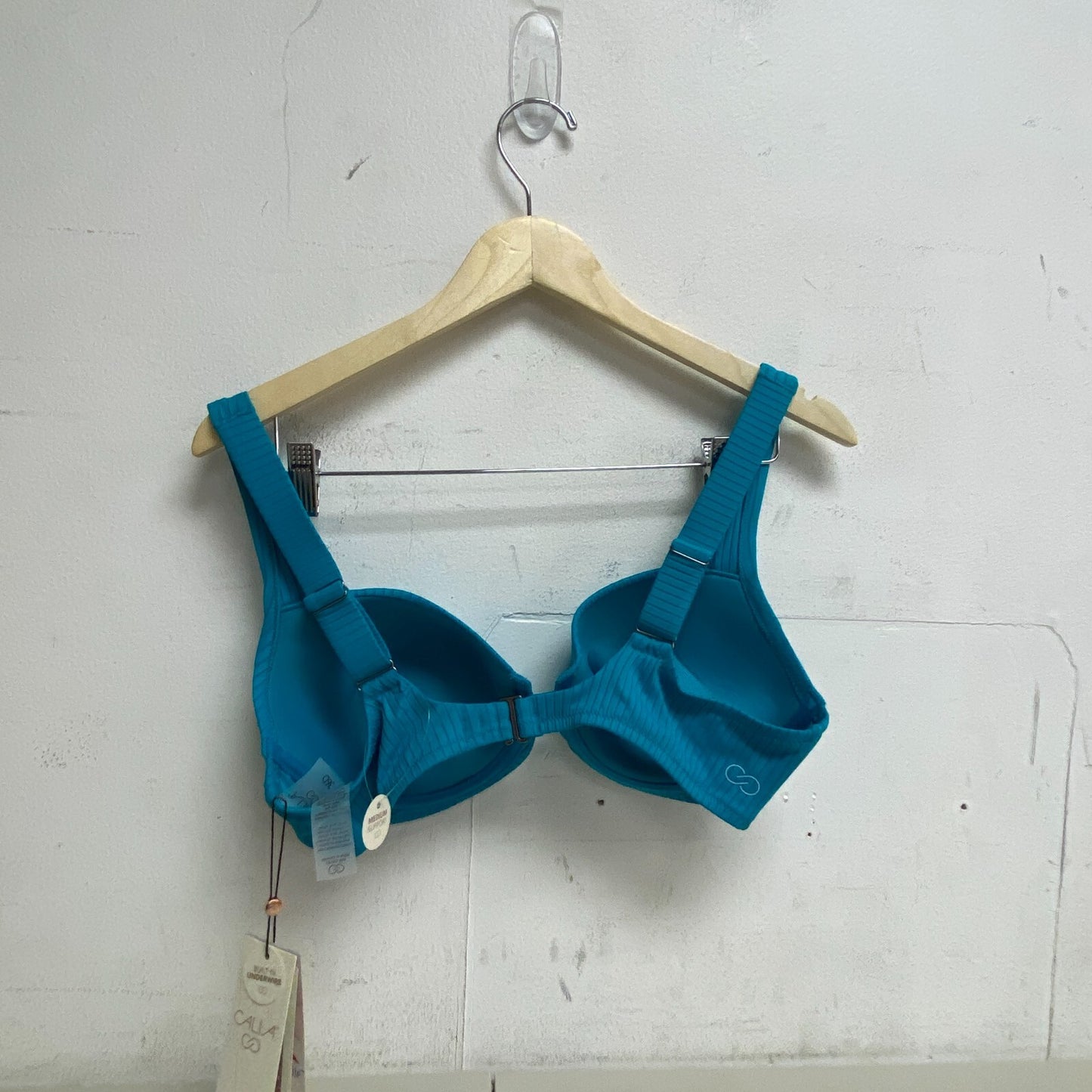 Calia Women's Swim Collection Medium Support Underwire Bikini Top Lake Blue