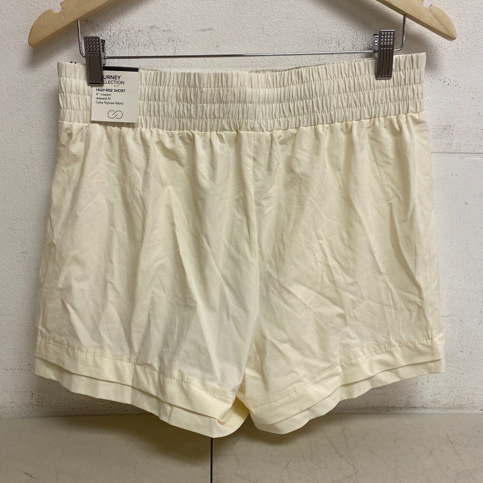 Calia Women's 4" Journey High Rise Double Layer Hem Short Unbleached WAX12260