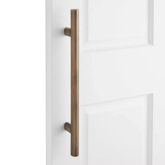 Signature Hardware 12" Kobe Solid Brass Door Pull - Antique Brass