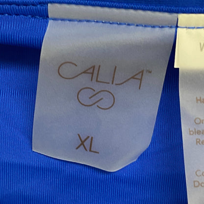 Calia Mid Rise Wide Band Swim Bottoms Bright Blue Solid WSA20406