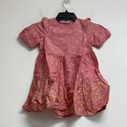 Okie Dokie Toddler Girls Short Balloon Sleeve A-line Dress Sz 4T Color: Bohemian