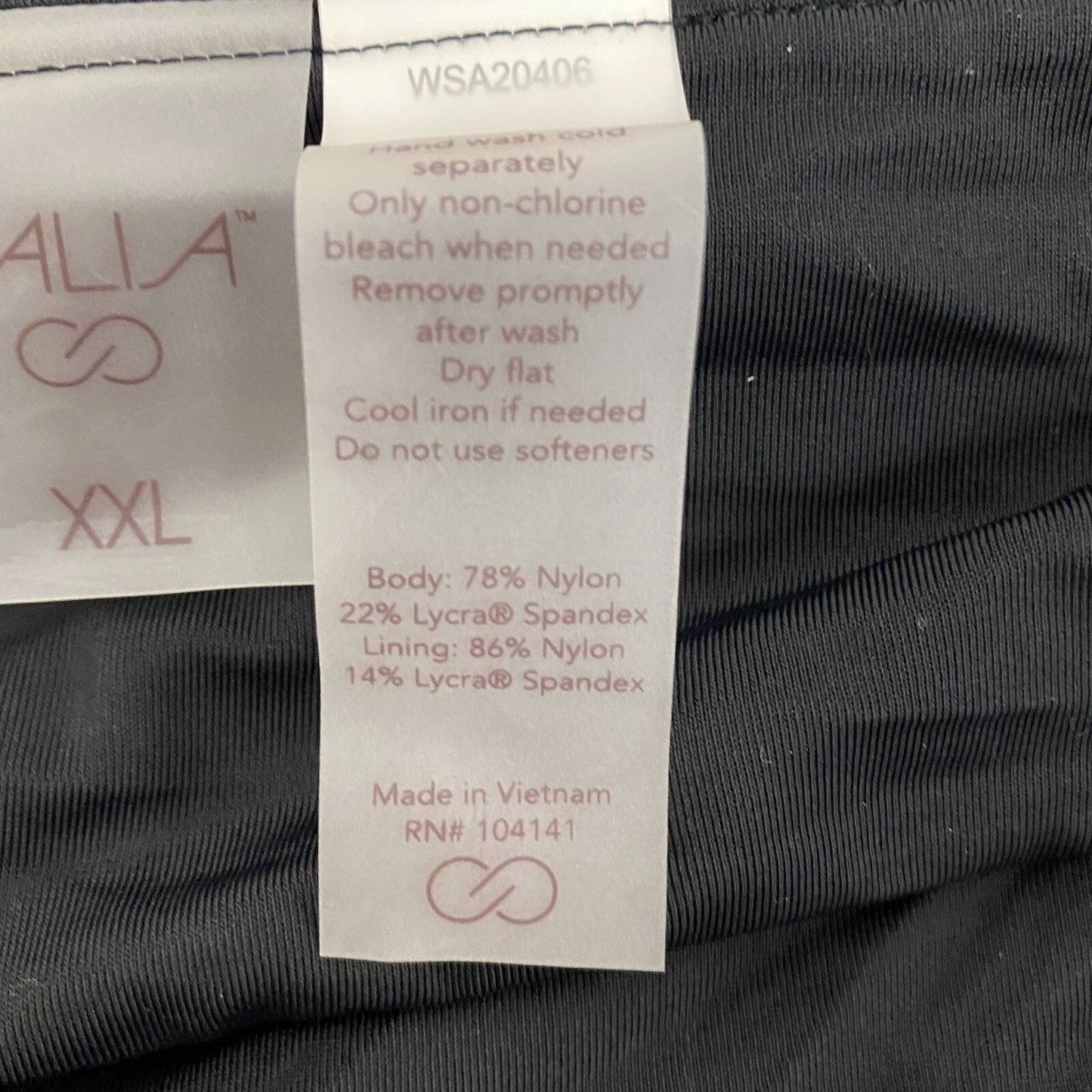 Calia Mid Rise Wide Band Swim Bottoms Pure Black Solid WSA20406