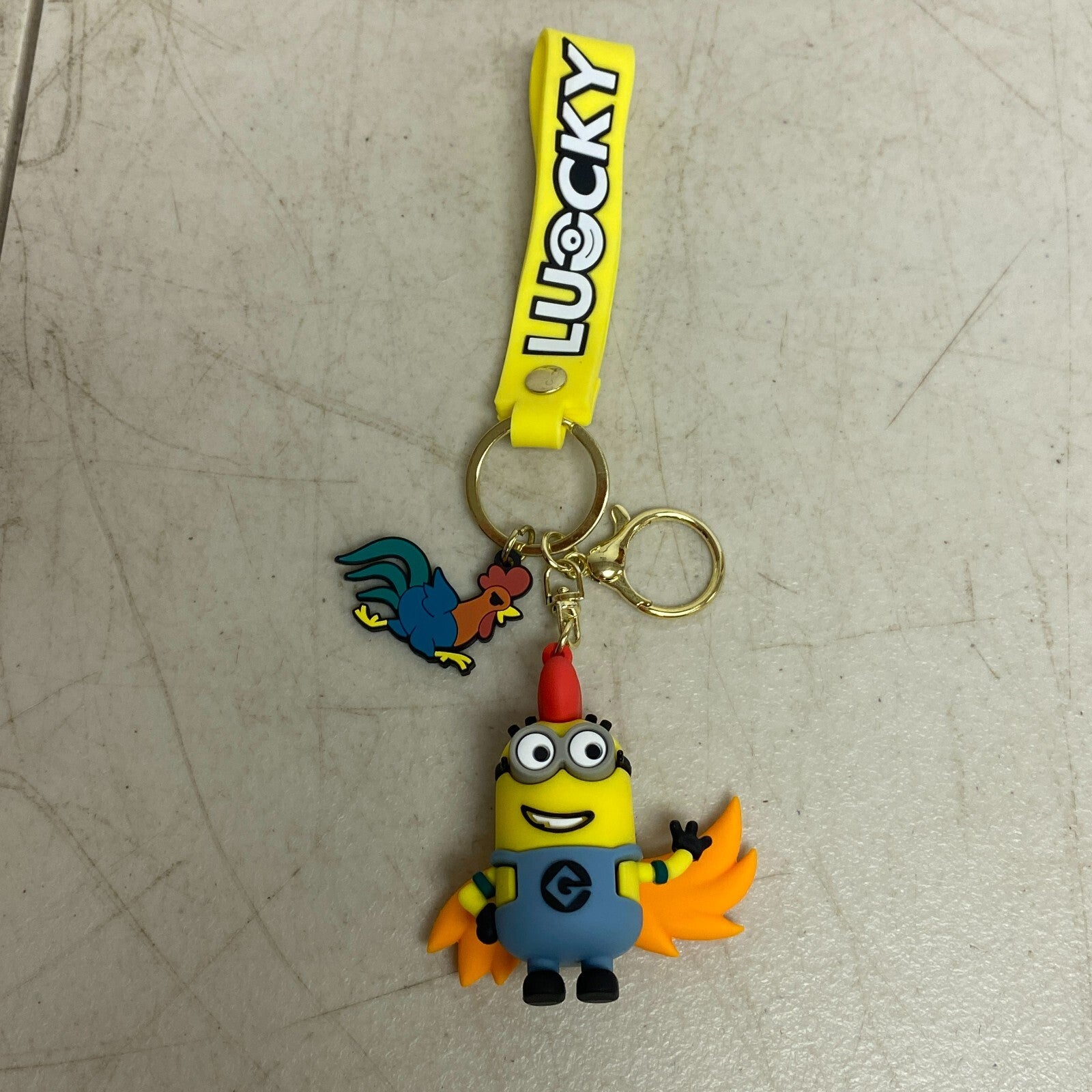 Assorted Silicone Despicable Me Minions Keychain Rooster Minion Accessory