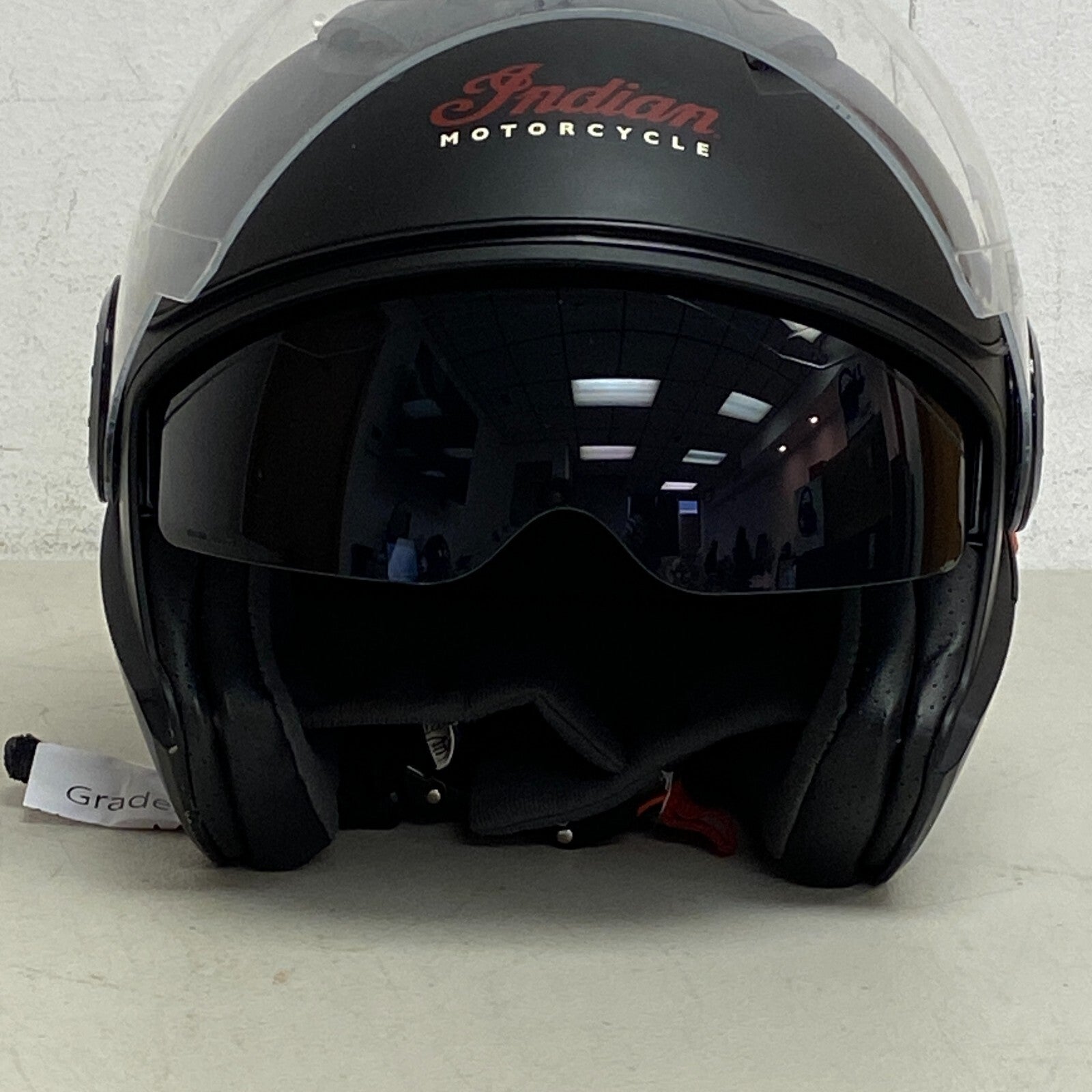 Indian Motorcycle Helmet w/Face Cover Size L Adjustable Under Shading cover Matt