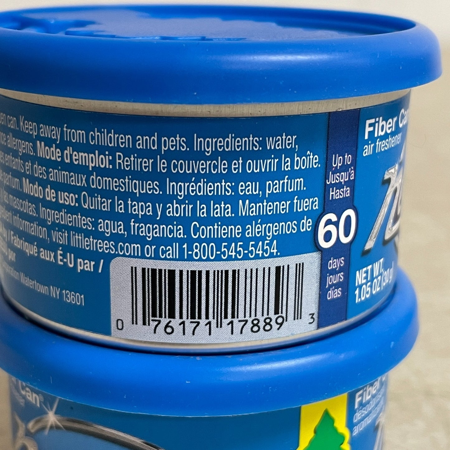 LITTLE TREES Fiber Can Air Freshener New Car Scent 4 Pack for Car or Home Use