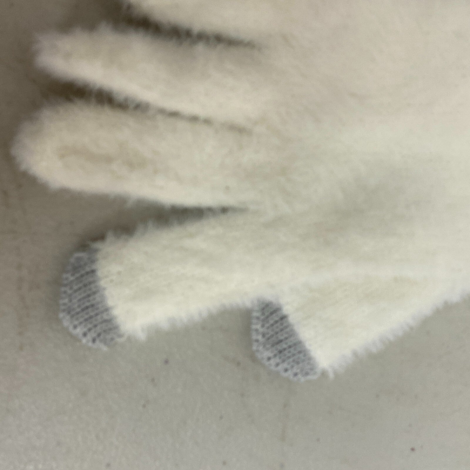 Calia Womens Ribbed Cuffed Glove Unbleached Winter Warm Solid Snow CAC2203