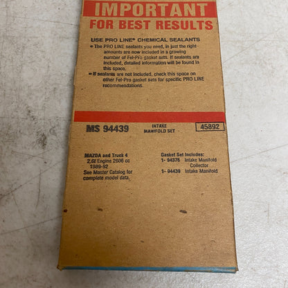 Fel‑Pro MS94439 Intake Manifold Gasket Set 1989-1994 Mazda B2600/MPV Engine