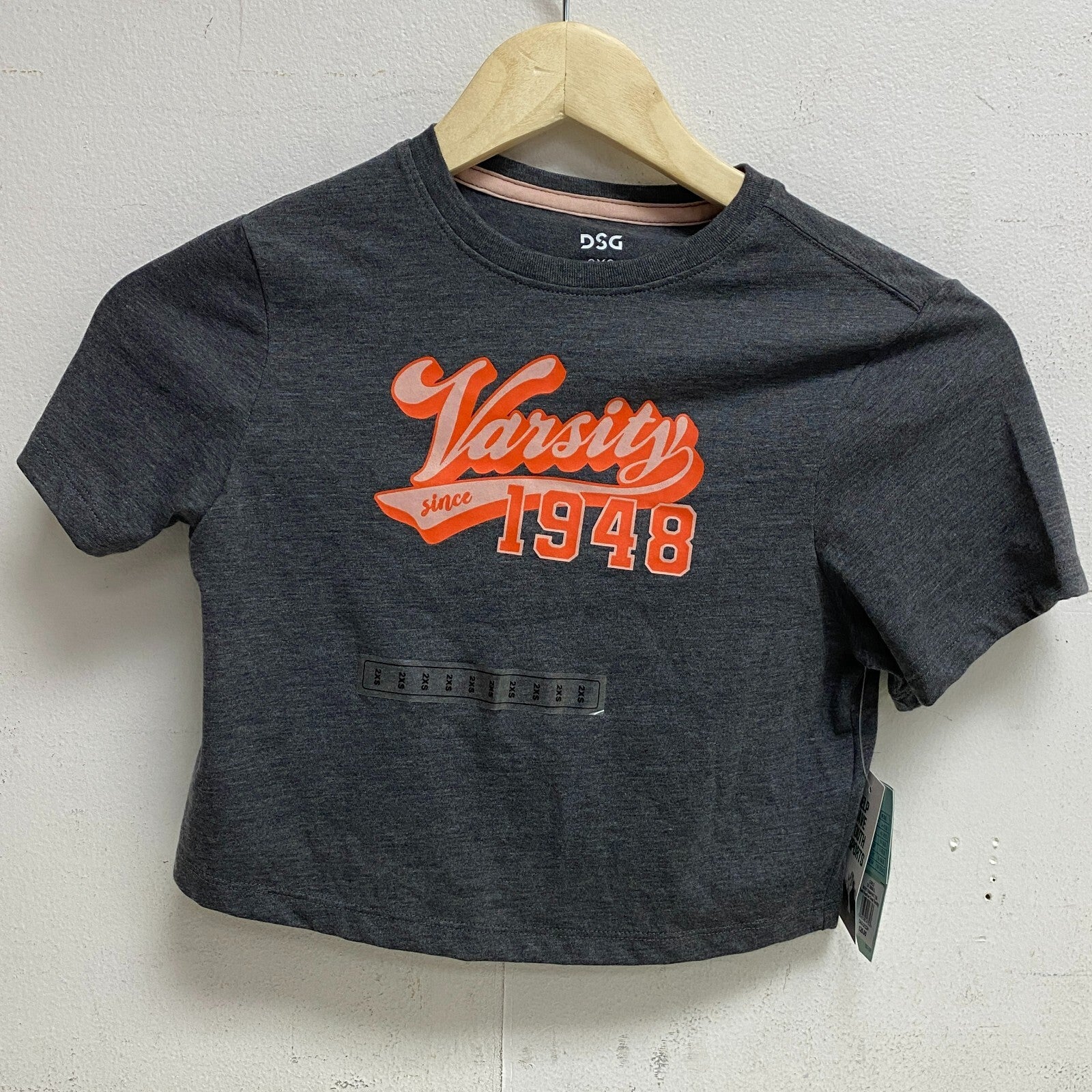 DSG Youth Boxy Graphic T-Shirt Dark Heather Grey Varsity DAG12122H Summer Trendy