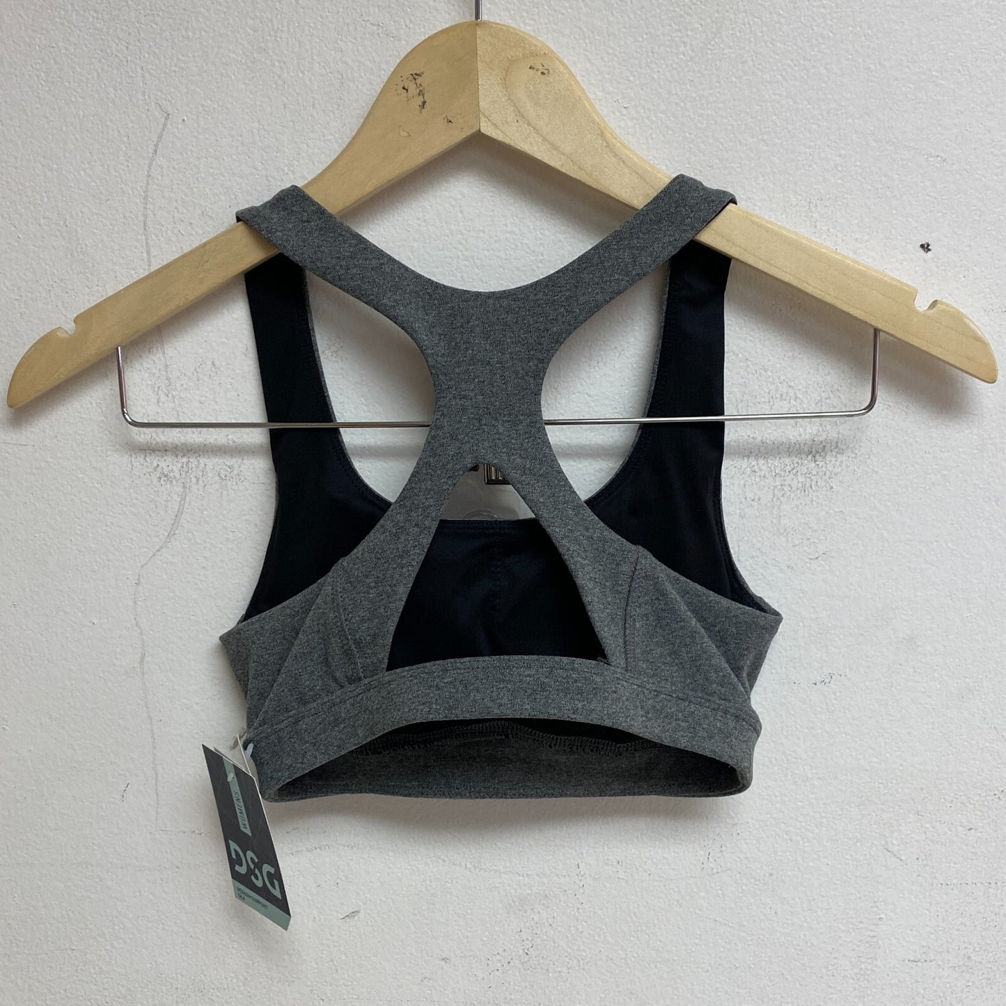 DSG Women's Medium Support Aspire Square Scoop Bra Dark Heather Grey DAW12702H