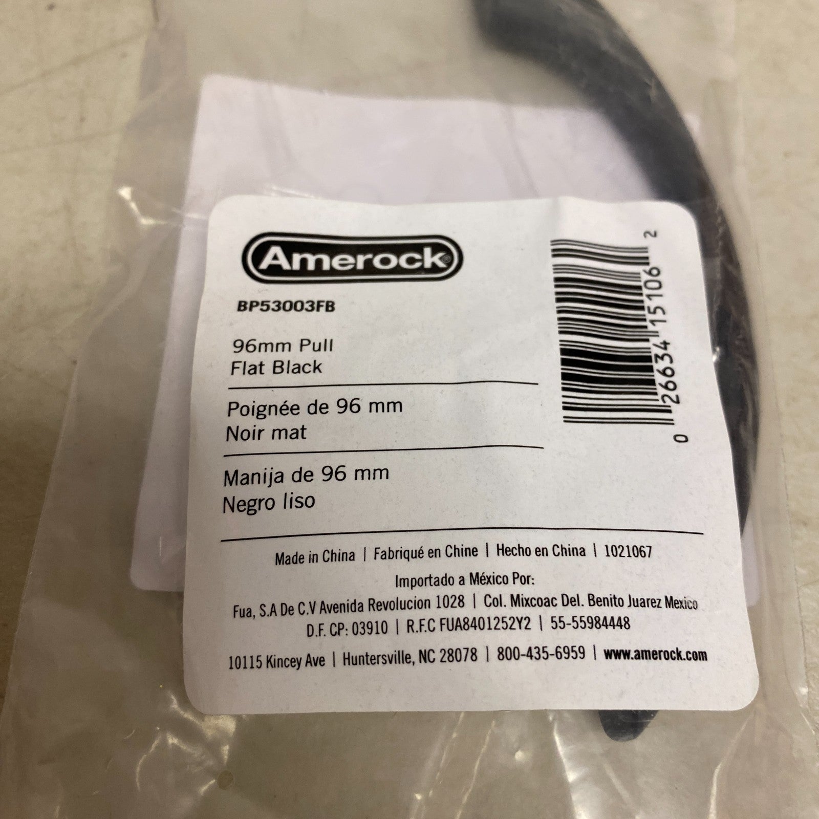 Amerock 96mm Cabinet Pull Flat Black BP40518FB