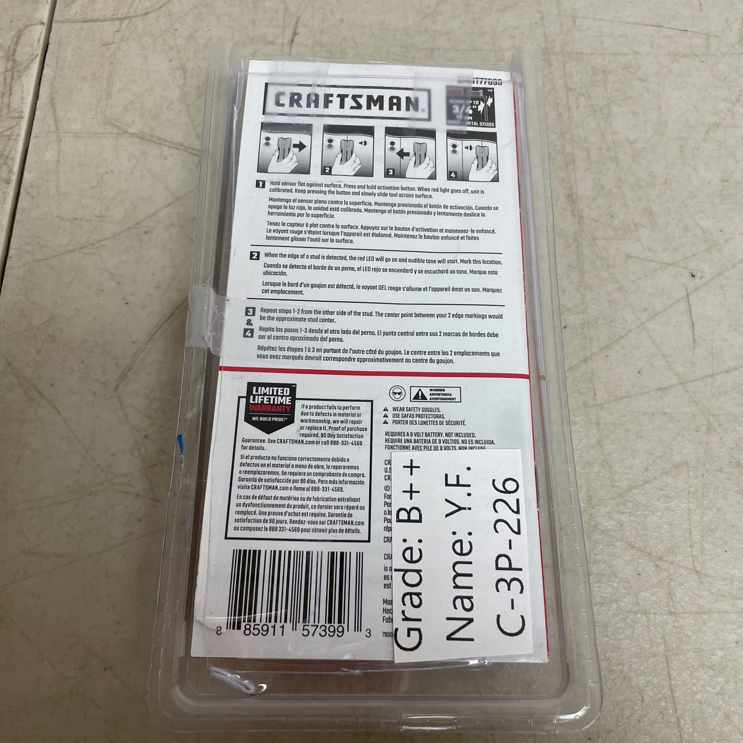 Craftsman CMHT77633 Magnetic Stud Finder & Laser Level Tool Accurate & Easy