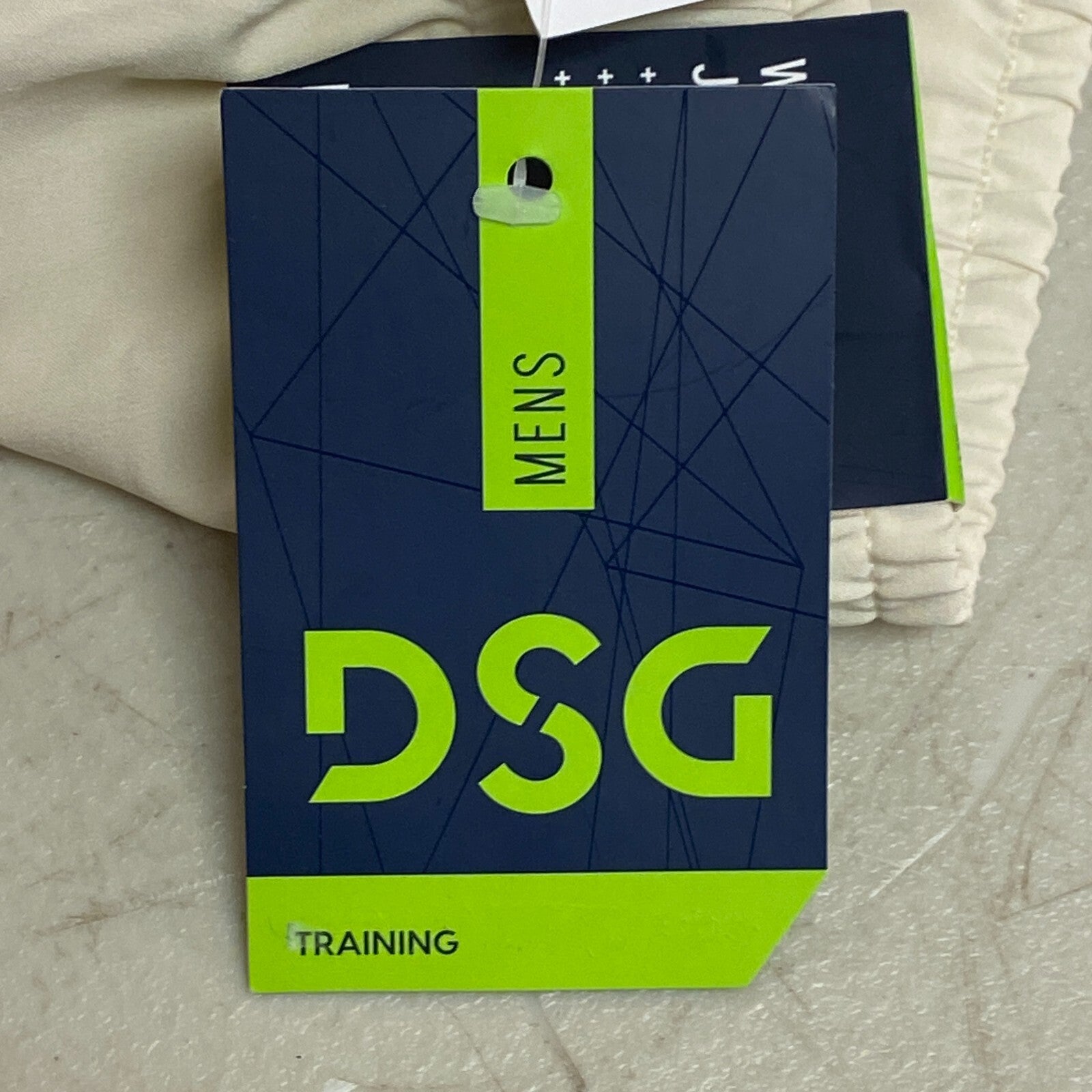 DSG Men's Training Agility Woven Jogger Athletic Fit Elastic Waist Light Sand