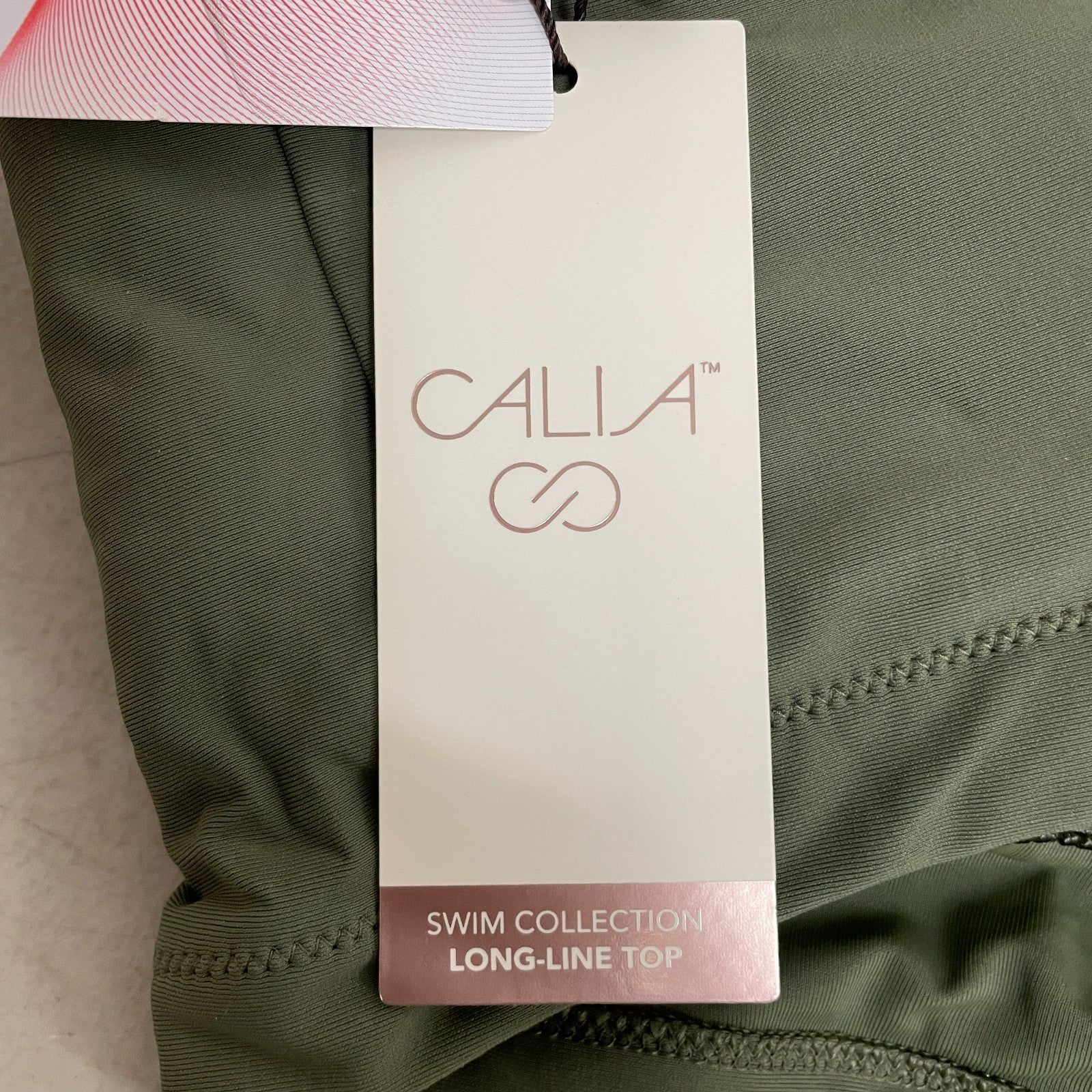 CALIA Womenâs Wide Shoulder Strap Athletic Medium Support Top Dark Olive