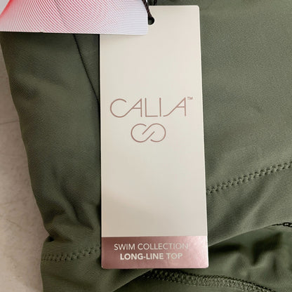 CALIA Womenâs Wide Shoulder Strap Athletic Medium Support Top Dark Olive