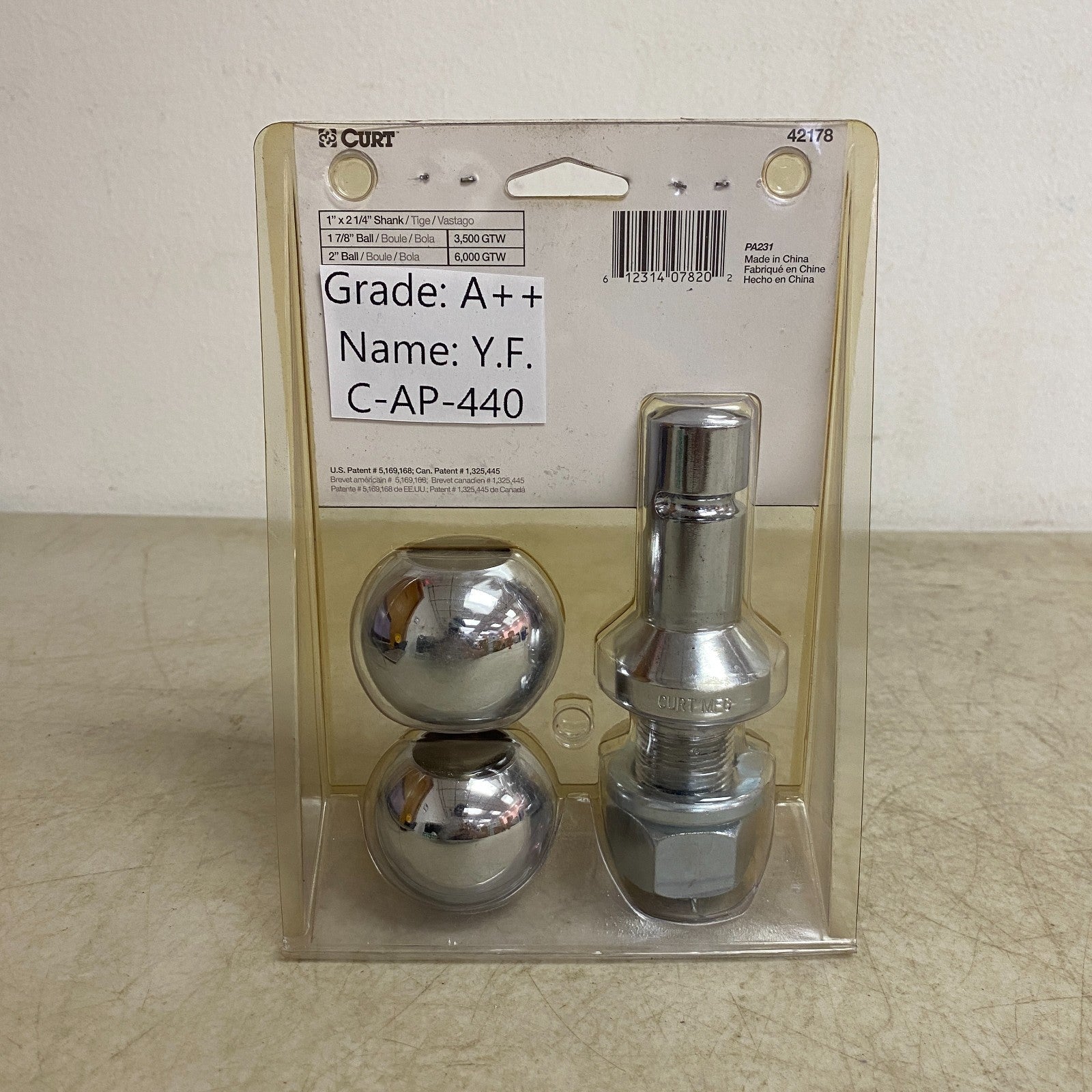 CURT Switch Ball Trailer Hitch Set Dual 1-7/8″ & 2″ Chrome 42178