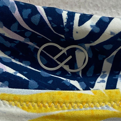 Calia Womens HR Twist Front Bottom bikini Watercolor Palms Multi  WSA22401PRT