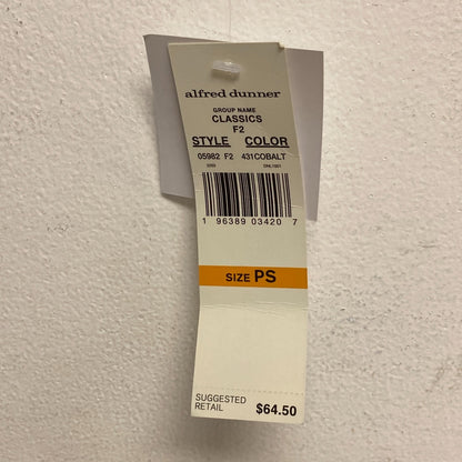 Alfred Dunner Women's 3/4 Sleeve Layered Look Cardigan Sweater Size PS Cobalt