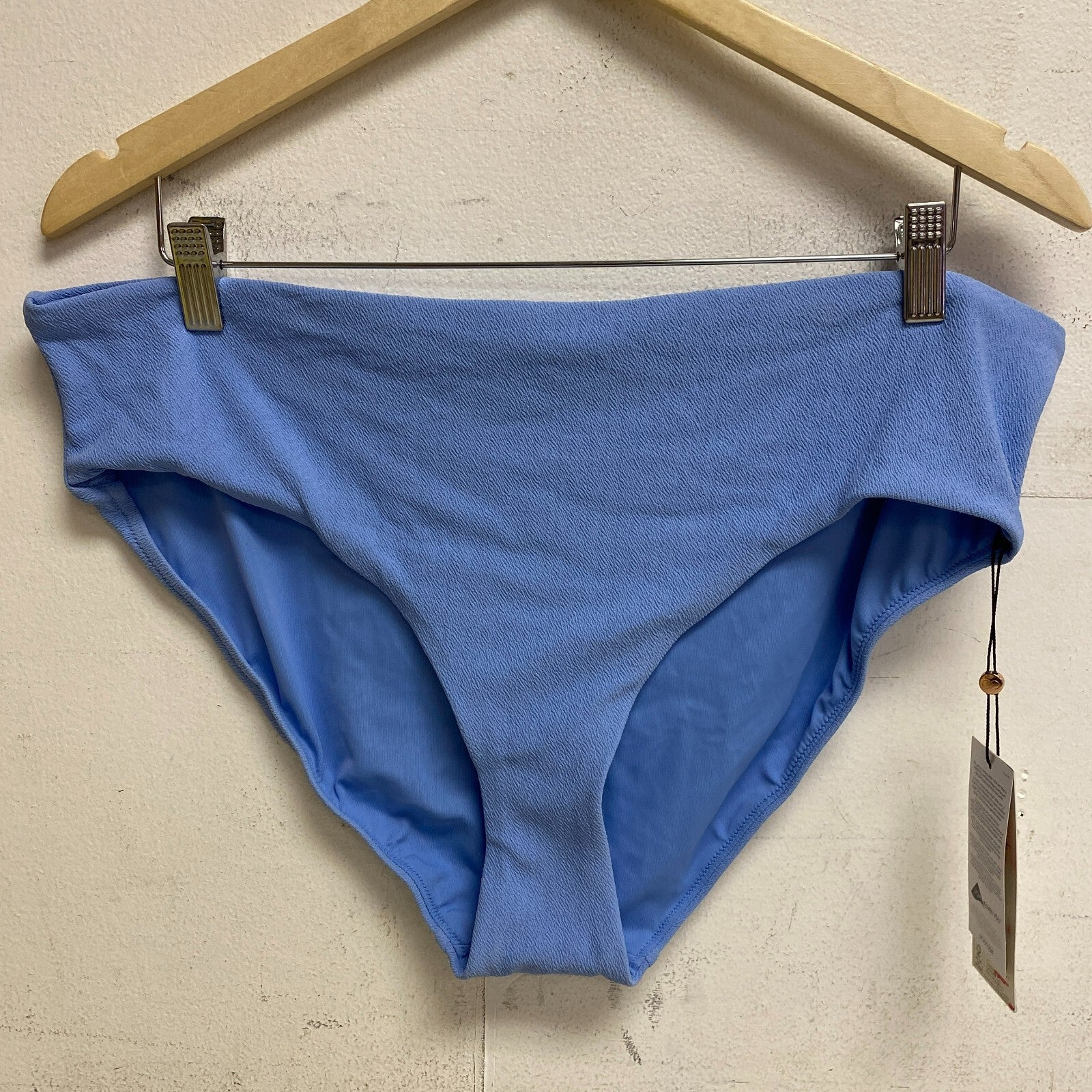 Calia Midrise Bikini Bottom Misty Cerulean Solid Swimwear Trendy WSA21400T