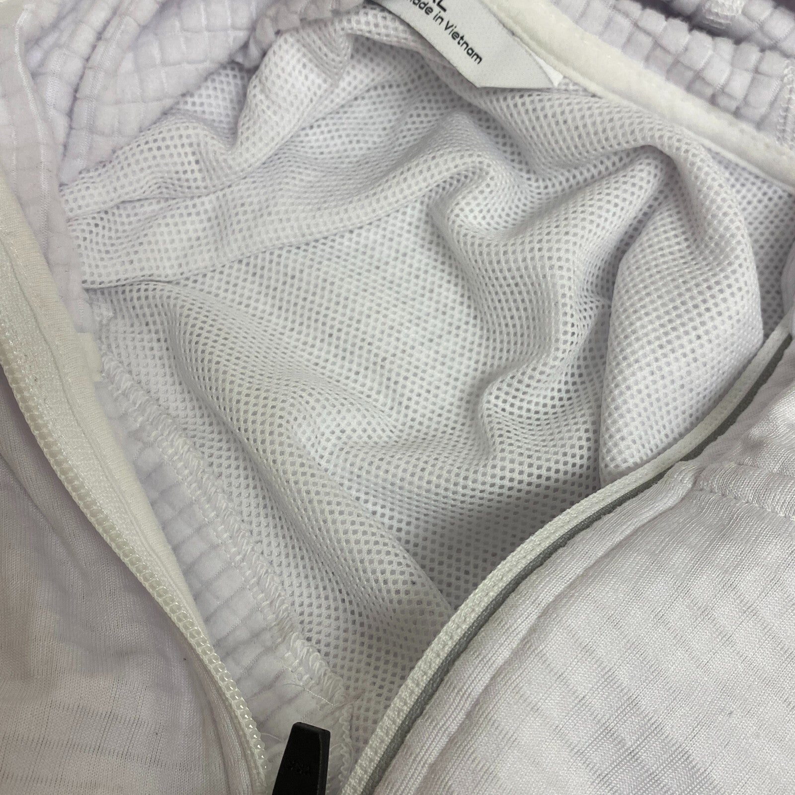 DSG Womens Run Grid Full Zip Pure White Jacket Solid Long Sleeve DAW21205