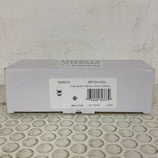 Brizo Luxe Gold Push Button Pop‑Up Drain No Overflow RP72413GL