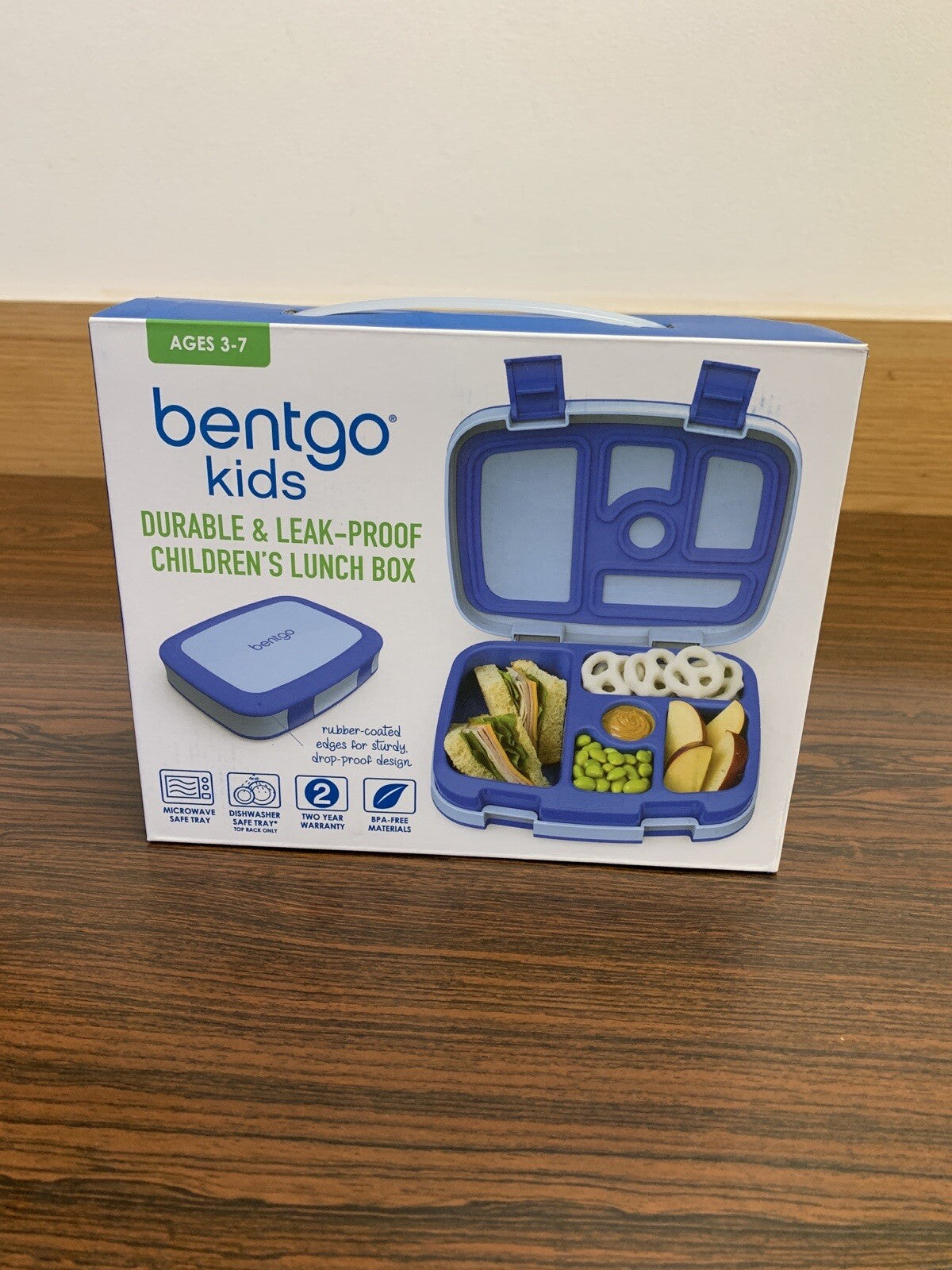 Bentgo Kids Childrens Lunch Box Bento-Styled Lunch Durable and Leak Proof Blue