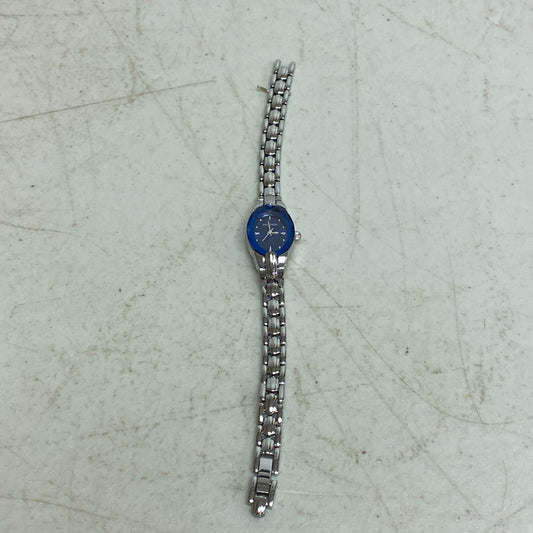 ARMITRON 75/3313SV Blue Dial Quartz Analog Women's Watch Sz. 7 1/4" New Battery