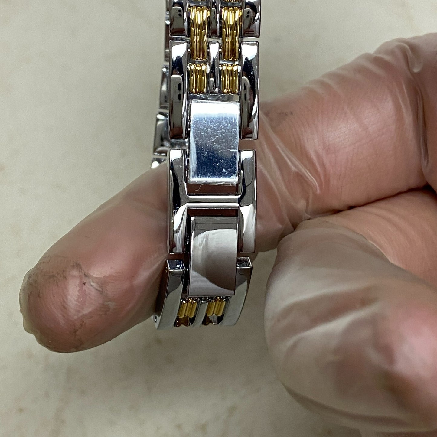 Armitron Women Easy to Read Dial Bracelet Watch Gold/Silver Band 75/5304TB