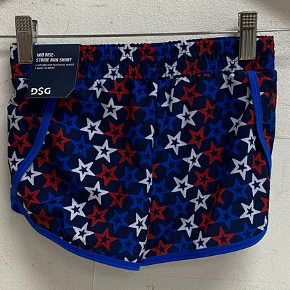 DSG Girls' Mid Rise Stride Run Shorts Retro Stars Fashion Summer DAG12116PRT