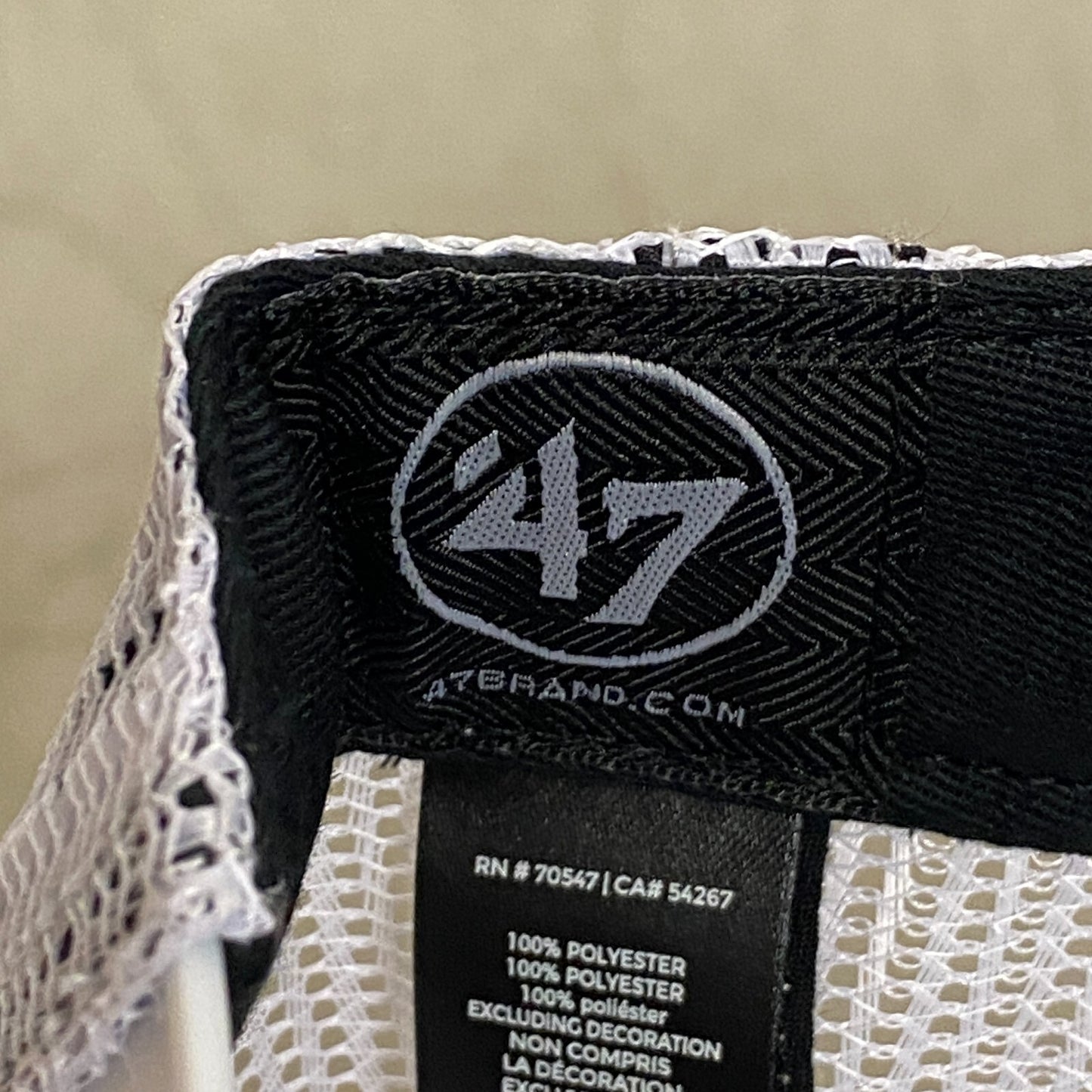 '47 Truckers Adjustable Los Angeles Dodgers Baseball Cap Gray/White Strap Hat OS