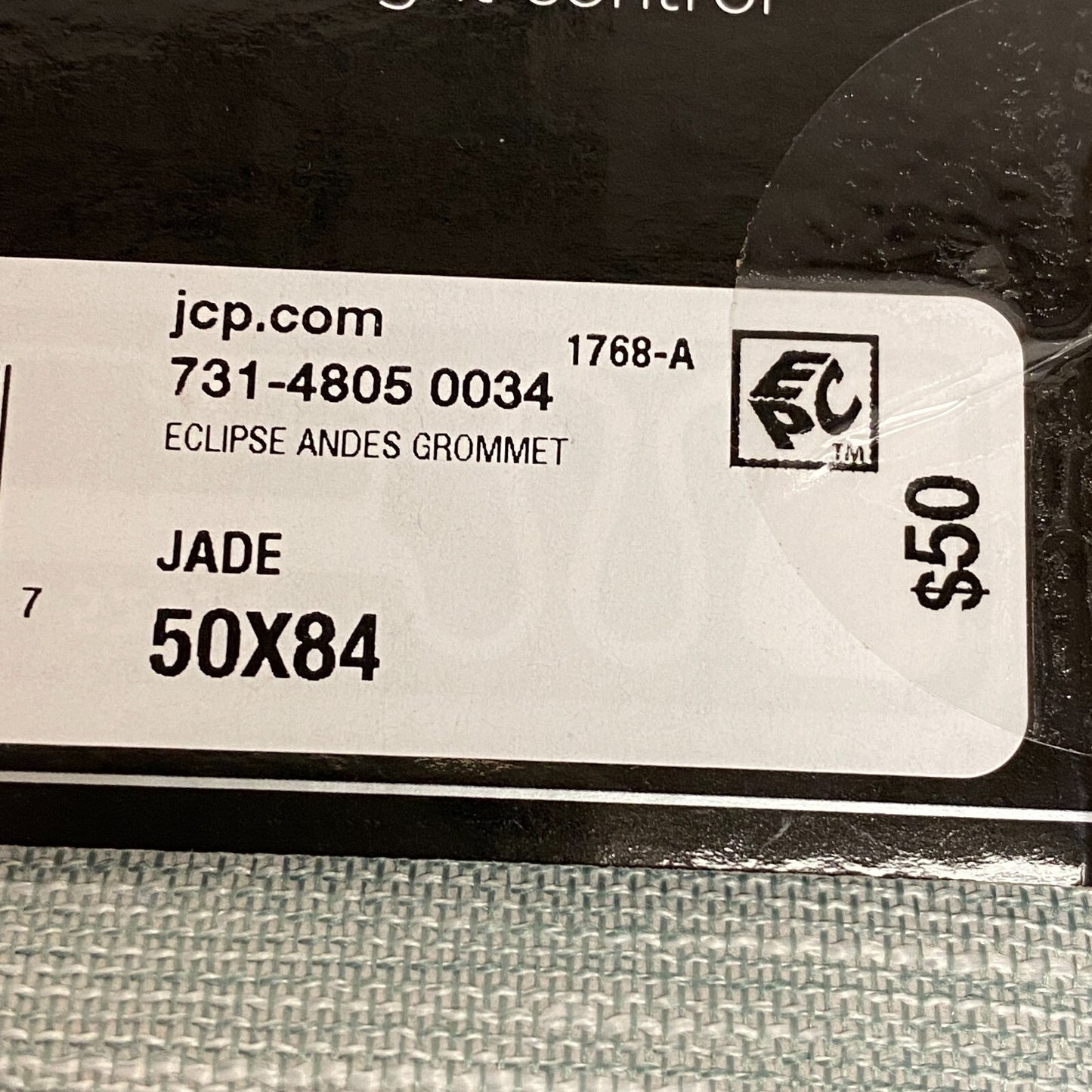 Eclipse Absolute Zero - 100% Blackout One Grommet Panel Curtains 50"x84" - Jade